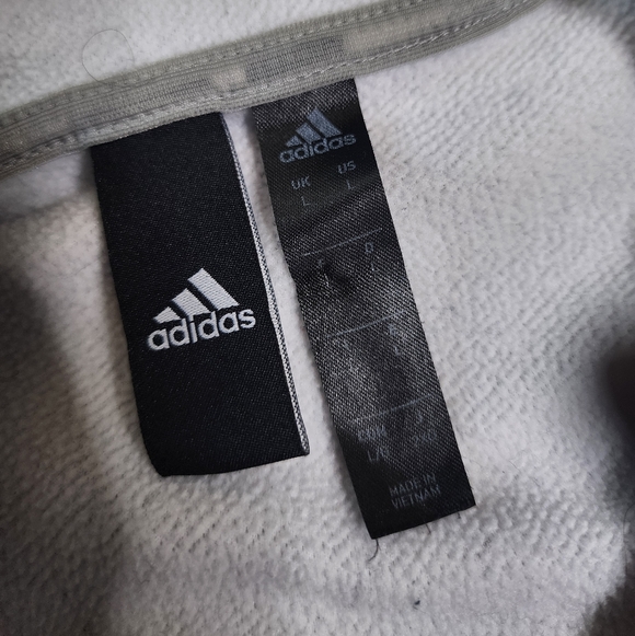 Men's Adidas Charcoal Full-Zip Hoodie - Picture 4 of 4